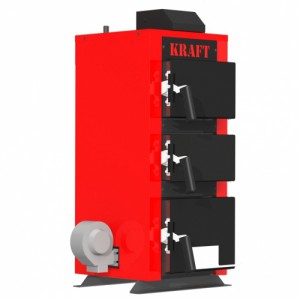 Котел твердотопливный для дома KRAFT K 12 кВт (с автоматикой Novosolar)