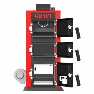 Котел твердотопливный для дома KRAFT K 16 кВт (с автоматикой Novosolar)